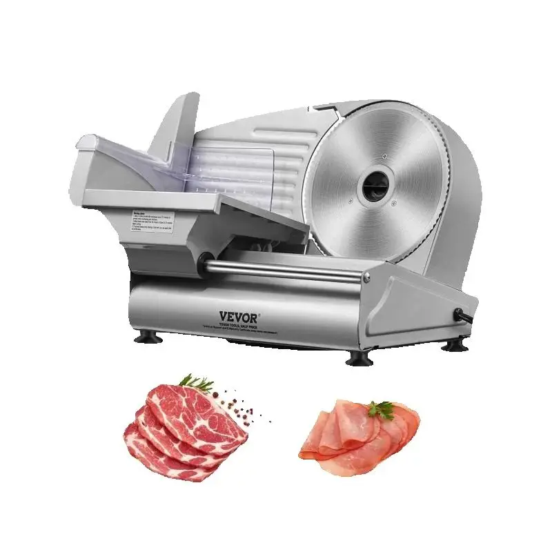 Adjus Thickness  Deli Meat Slicer SUS 420 Stainless Steel Blade with Blade Guard Food Slicer for Home Kitchen Use