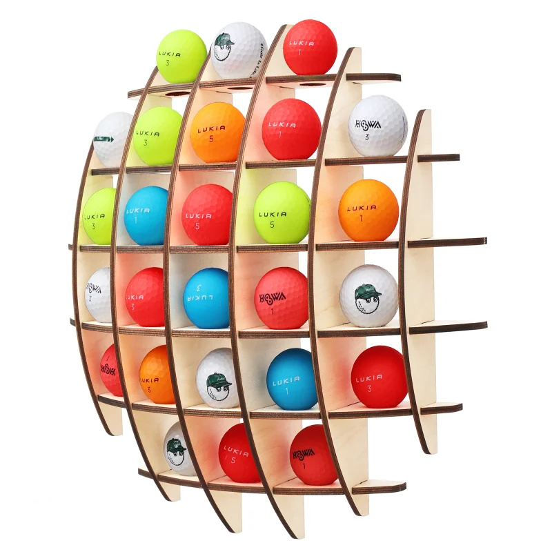 Golf Rack Display Rack Hole in One Commemorative Ball Collection 26 Ball Display Cabinet Home Decoration Wall Mounted