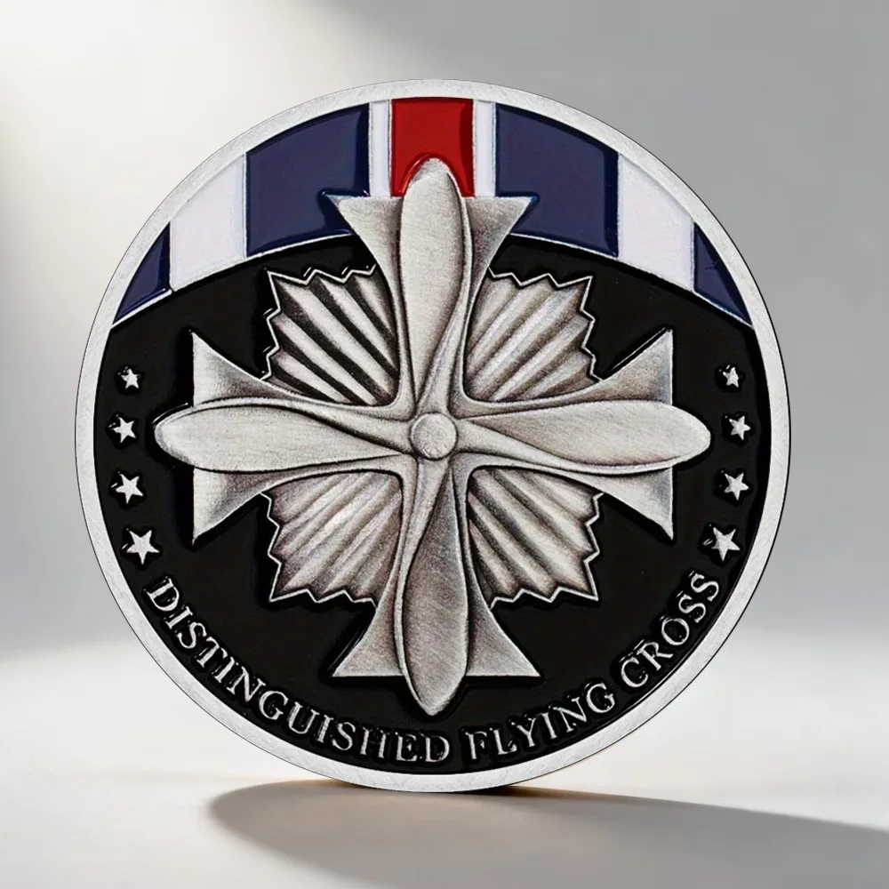 United States Distinguished Flying Cross Challenge Coin Antique Silvery Plated Collectible Coin