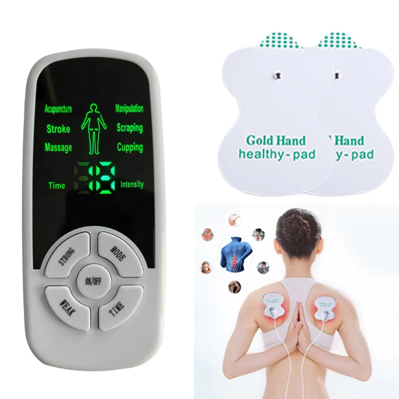 Digitales Massagegerät, multifunktionales TENS-Gerät, 6 Modi, Meridian-Körper, Entspannung, Schmerzlinderung, Physiotherapie, Elektrostimulator