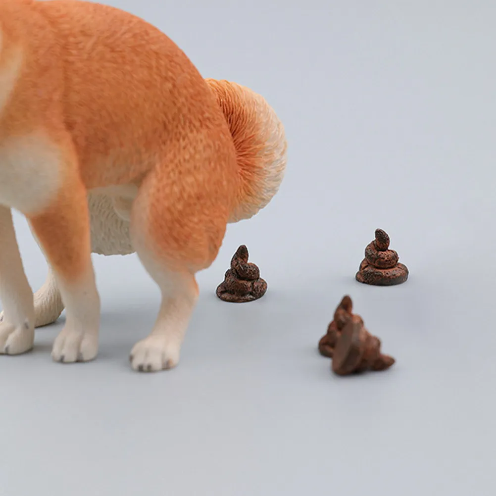

4Pcs Mini Realistic Poop Resin Prank for Micro Landscape Kids Party Cute Fake Poop Decoration Dollhouse Fun Game