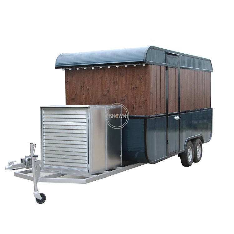 OEM Boat Shape Ice Cream Vending Trailer Outdoor Street Kitchen Food Truck Mobile Catering Kiosk