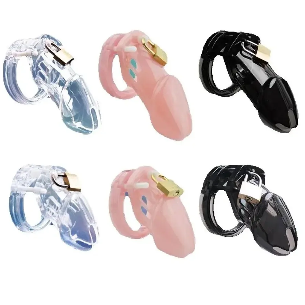 Male Chastity Standard Cage Equipped with 5 Rings of Different Sizes and A Brass Lock To Secure The Male Urethra Adult Sex Toys