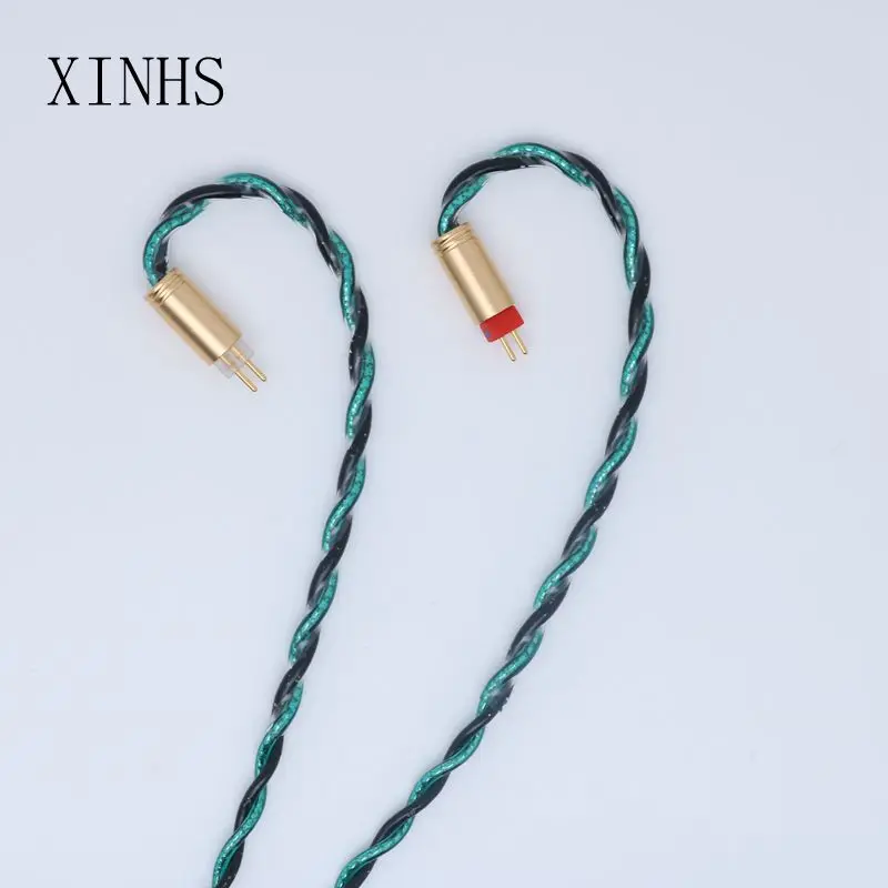 XINHS  4 Core Five Elements+Single Crystal Silver Palladium Plating  Earphone Upgrade IEM Cable  MMCX/0.78MM2Pin For SeeAu