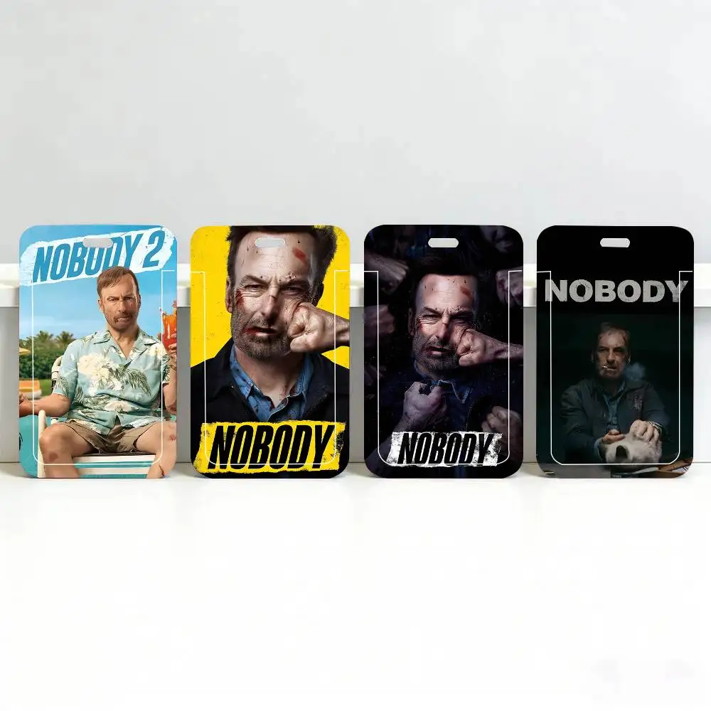 1pc Gangster Family Love Movie N-Nobody 2 ID Card Sleeve School Card Access ID Card Bus Meal Card Protective Sleeve Easy Push
