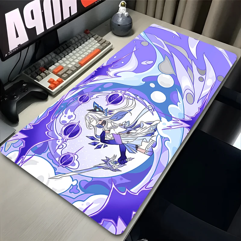 Large Mouse Pad Notbook Extended Desk Mat Genshin Impact Skirk Gamer Keyboard Rug Non-Slip Esports Gaming Mousepad Rubber carpet