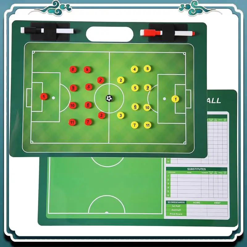Set Papan Pelatihan Papan Klip Sepak Bola Magnetik Untuk Pelatih, Untuk Permainan Teknik Strategi Olahraga