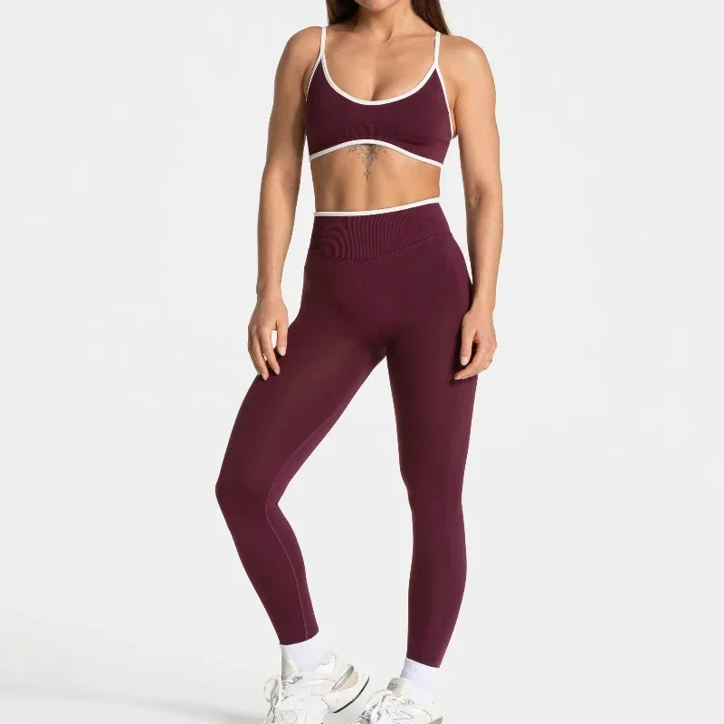 Sommer Nahtlose Yoga Tops Frauen Einfarbig Gym Sport-Bh Sexy Backless Stricken Bh mit Brust Kissen Hosenträger Atmungsaktive Bh – Detail 24