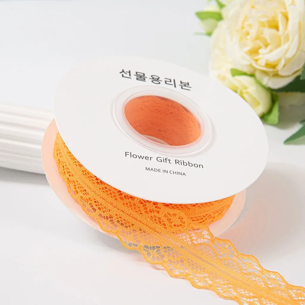 Polyester Lace Ribbon Delicate Lace Trim Ribbon Wavy Ribbon Semi Transparent For Handmade Bow Making Diy Hair Accessories Gift