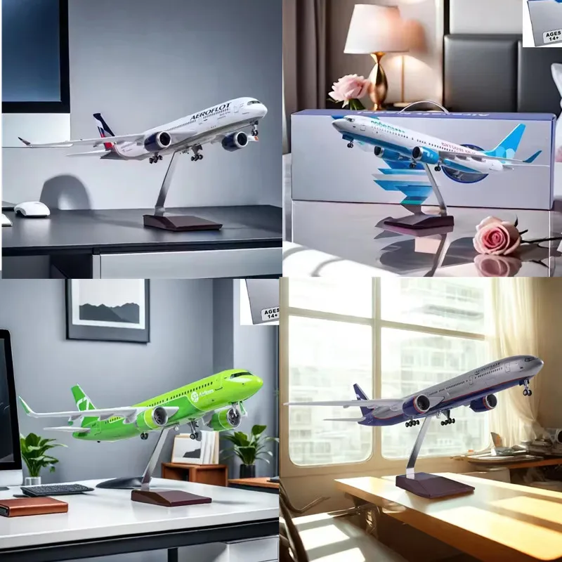 

1/150 Scale Russian Airlines Series Model B777/B747/B737/A320 NEO/A350/ Siberia Aviation Transaero Airplane Collection Display