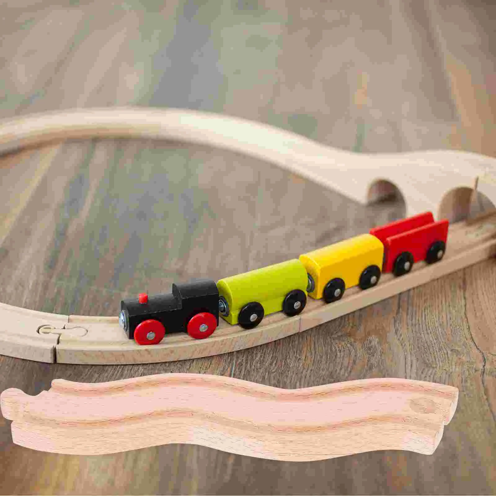 Plush Train Bulk Track Woody Toy Play Serpentine Blocks Wooden Railway Playthings Trainsp