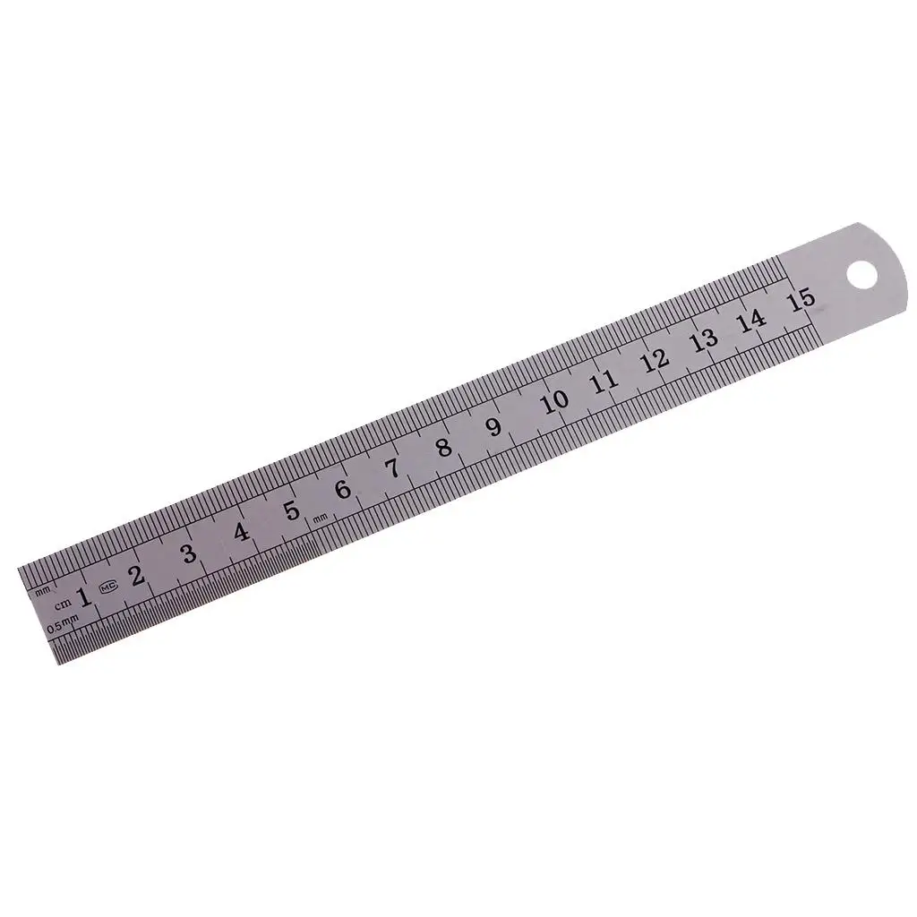 Steel Ruler Durable Stainless Steel Rule Metric and Imperial Measurement for Carpenter Engineering Student Office