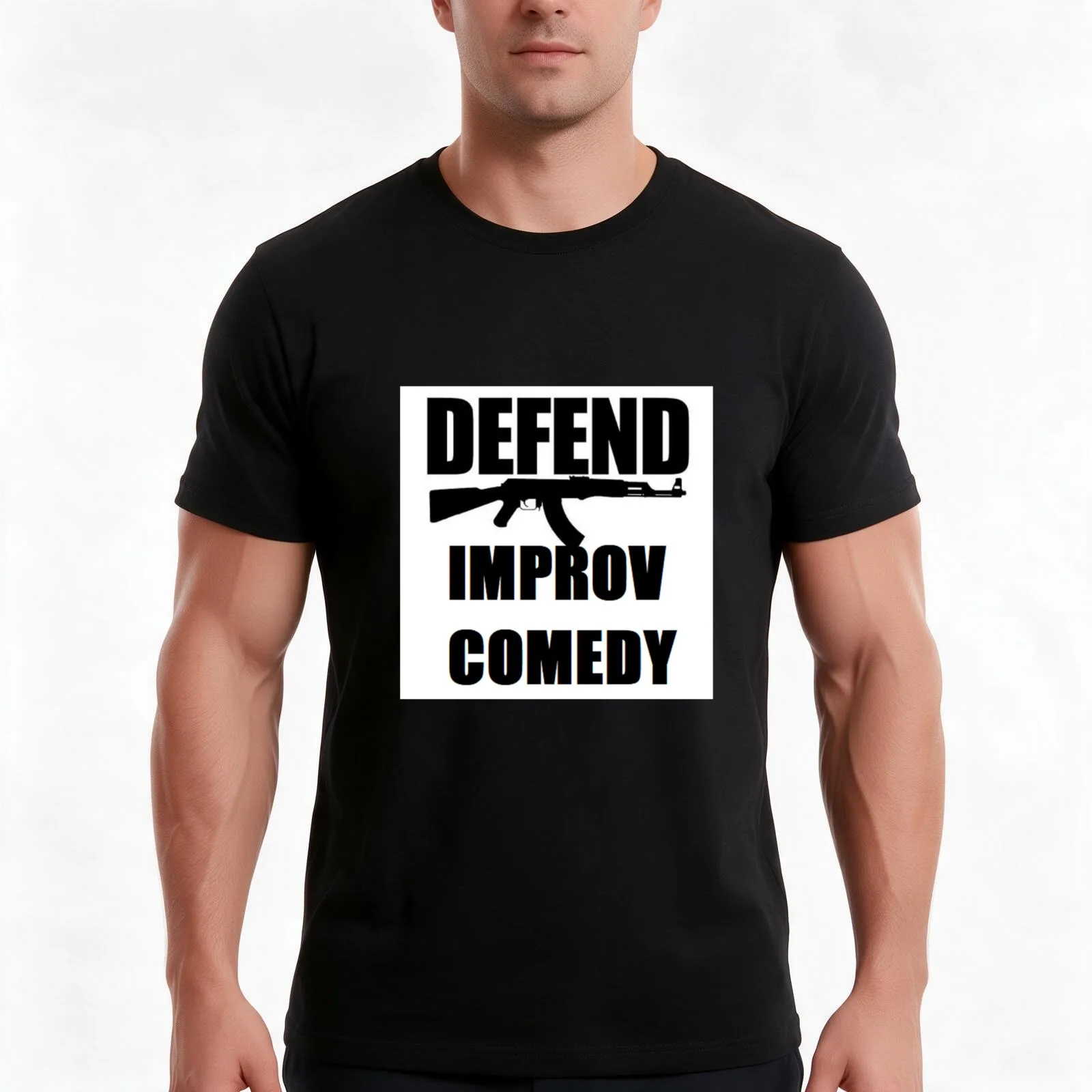 Defend Improv Comedy Pop Punk T-Shirt Summer Casual Cotton Tee Oversized Streetwear Tops Vintage Graphic Print 100% Cotton