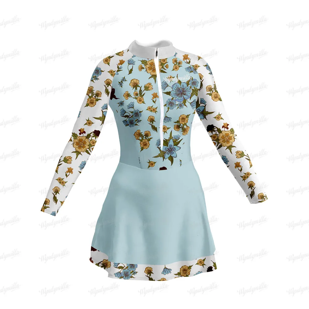 Mini Skirt Women\'s Cycling Clothing Jumpsuit Bike Team Racing Running Short Skirt Skinsuit Macaquinho Saia Vintage Little Dress