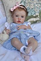 NPK 22inch Reborn Doll Kit Penny unfinished Doll DIY Doll Parts Fresh Color with Cloth Body