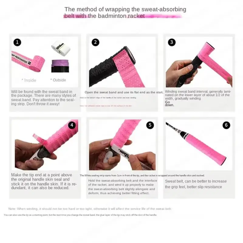 12 قطعة ويلسون الأصلي مضرب قبضة عرق الفرقة امتصاص تنس مضرب بدمنتون اليد الغراء بولي PU عدم الانزلاق تنس Overgrip
