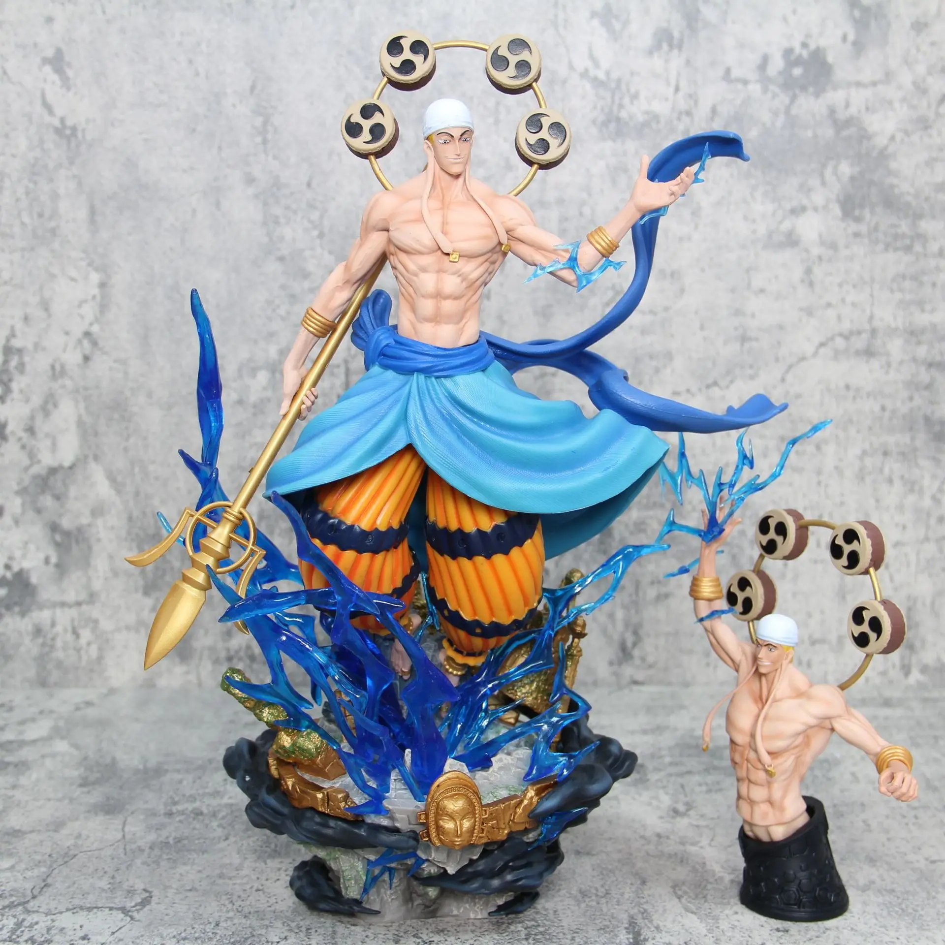 MegaHouse One Piece Figure Eneru 45cm Japanese Anime PVC Action Figure Toy 2 Bodies Statue Collection Model Doll Gift