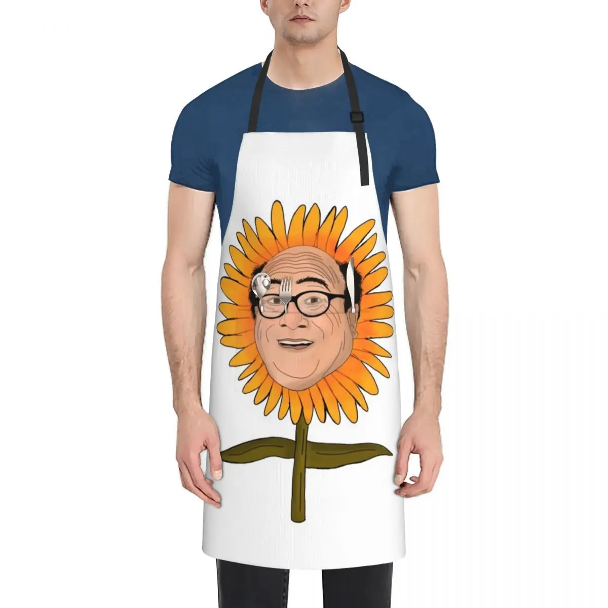 

Sunflower Blooming Apron Kitchen Household Items painters Hairdressing Hairdresser Accessories Korean Apron