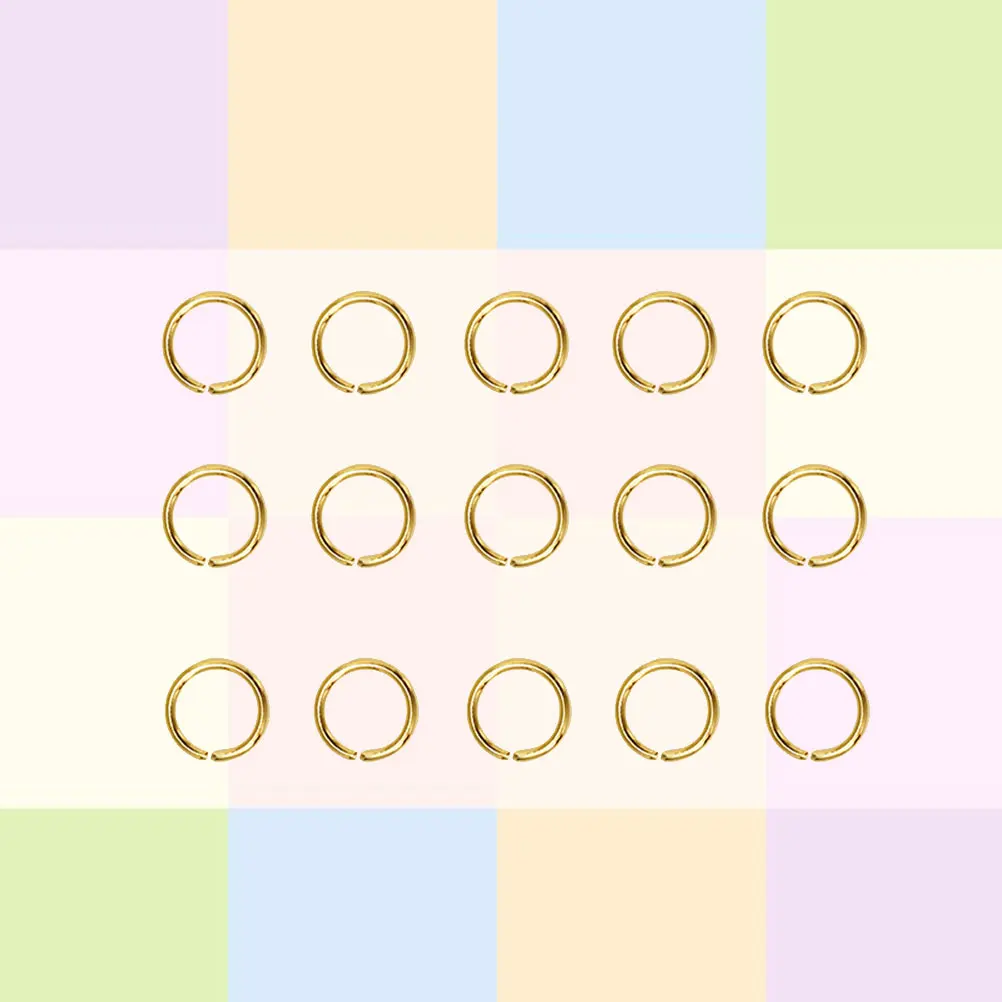 

200 Pcs Ring Spring Coil Key Chain Circle Buckle Bag Lady Bags Rings Golden Split