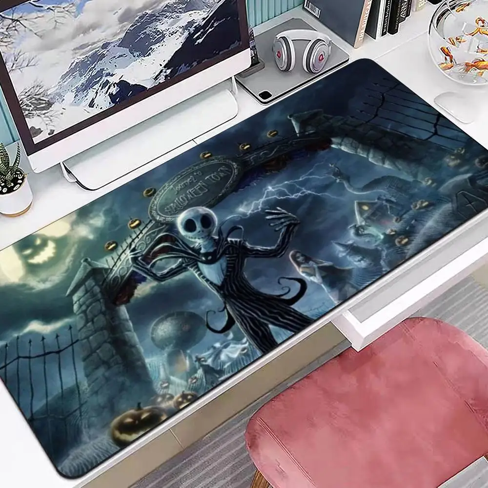 

Cartoon Jack Skellington Mouse Pad Multiple Sizes Large Square Computer Office Game Table Mats Rubber Anti-slip Mousepads
