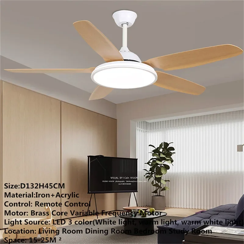 RONIN ventilatore moderno luce soggiorno di lusso ristorante camera da letto studio ventilatore da soffitto a LED luce ventilatore elettrico a distanza