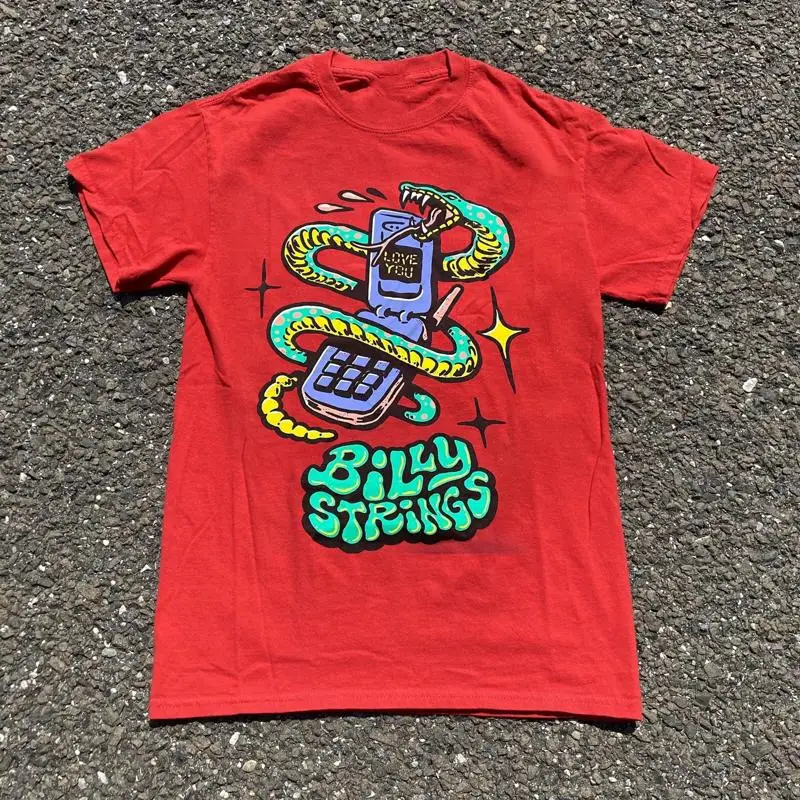 Billy Strings Cell Phone Love You Snake Classic Cotton T Shirt BM1101