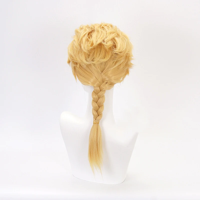 جيورنو جيوفانا شعر مستعار تأثيري أنيمي جوجو ارتفاع درجة الحرارة سلك الشعر الشعر الطويل مع غطاء شعر مستعار للرجل