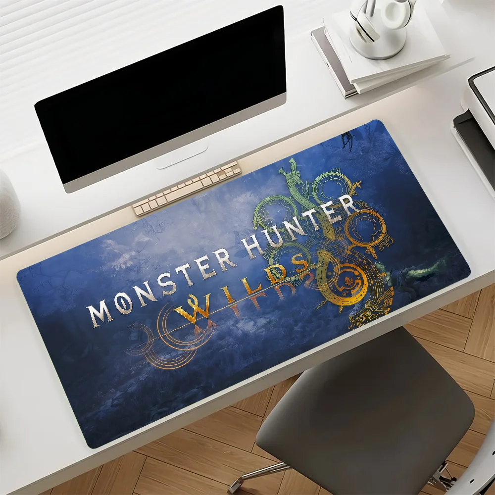 Game M-monster Hunter W-Wilds Mouse Pad Anti Slip Rubber Edge Locked Thickened Laptop Gaming Desk Mat