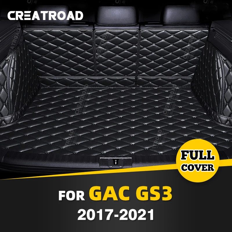 

Auto Full Coverage Trunk Mat For GAC Trumpchi GS3 2017-2021 20 19 18 Car Boot Cover Pad Cargo Interior Protector Accessories