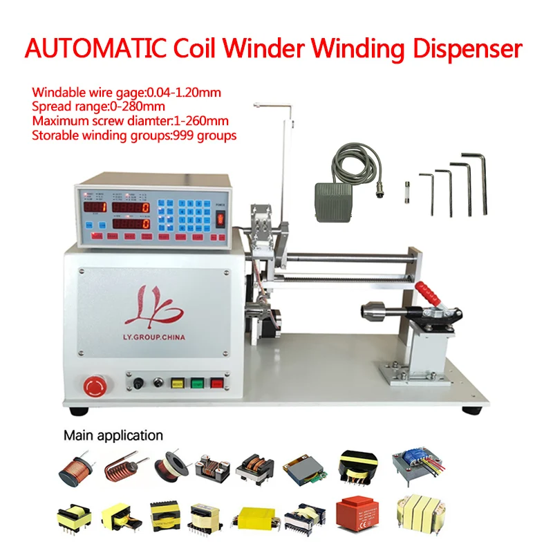 

High Quality LY 830 New Computer Automatic Coil Winder Winding Dispenser Dispensing Machine for 0.04-1.20mm Wire 220V/110V 400W