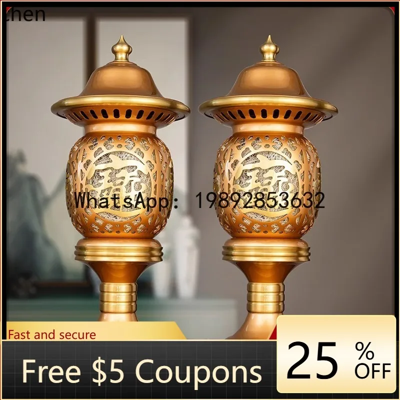 L3-20 Pure Copper Buddhist Supplies Collection Offering Supplies Buddha Cup Fruit Plate Vase