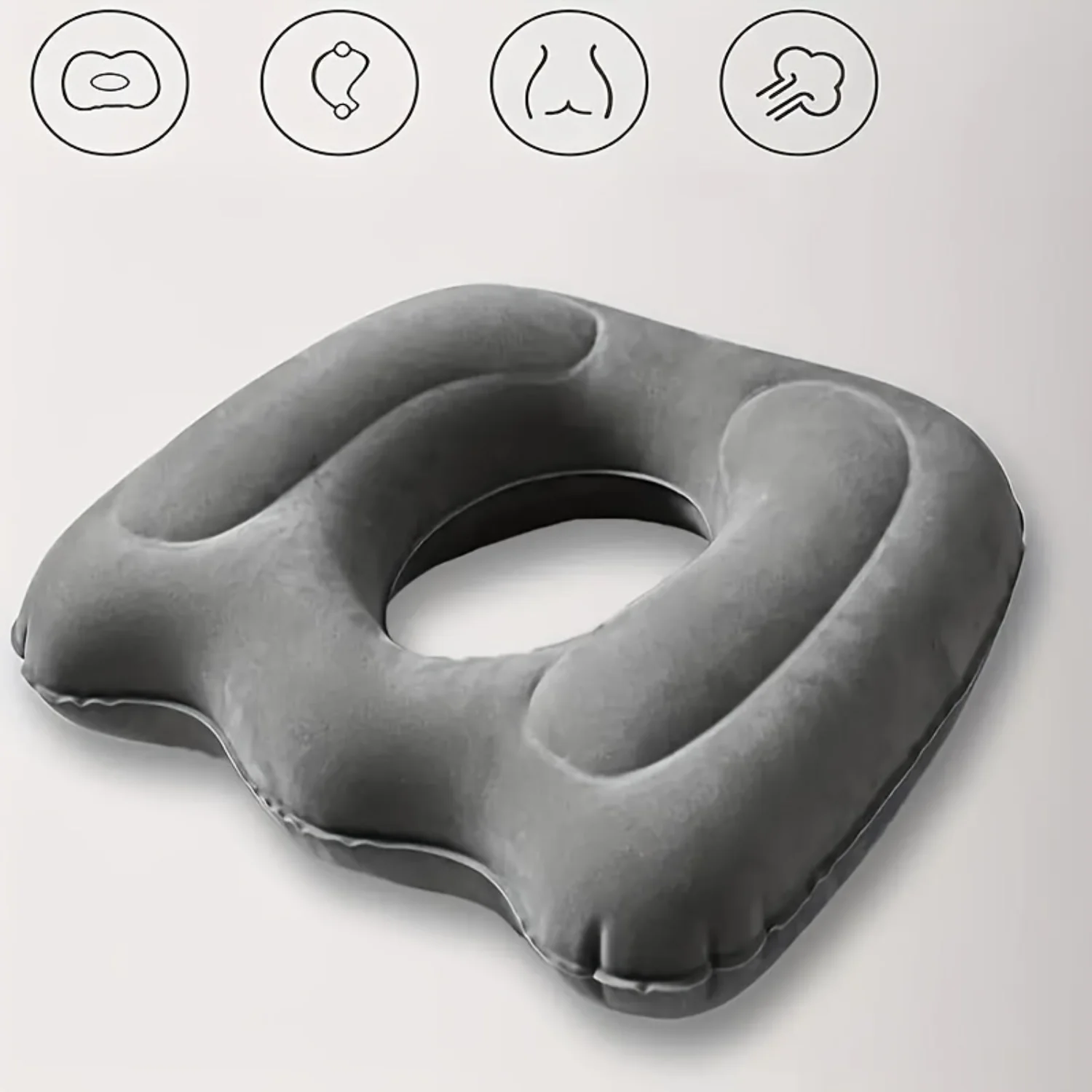 1pc Inflatable Seat Cushion,  Car Pillow Office Chair Seat Cushion For Car Office Living Room  Decor