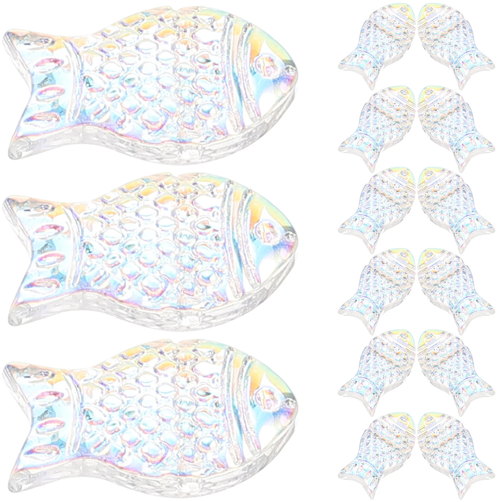 

50pcs Fish Shape For Jewelry Making Diy Crafts Cute Fish Charms Smooth Durable Bead Accessories Bracelet Necklace Pendant
