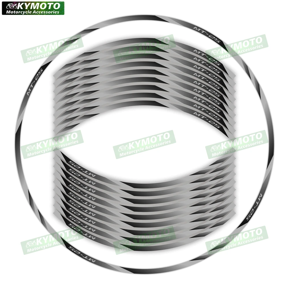 

Новая 17-дюймовая наклейка на обтекатель колеса, светоотражающая водонепроницаемая наклейка, подходящая для аксессуаров для мотоциклов Yamaha MT-25 MT25