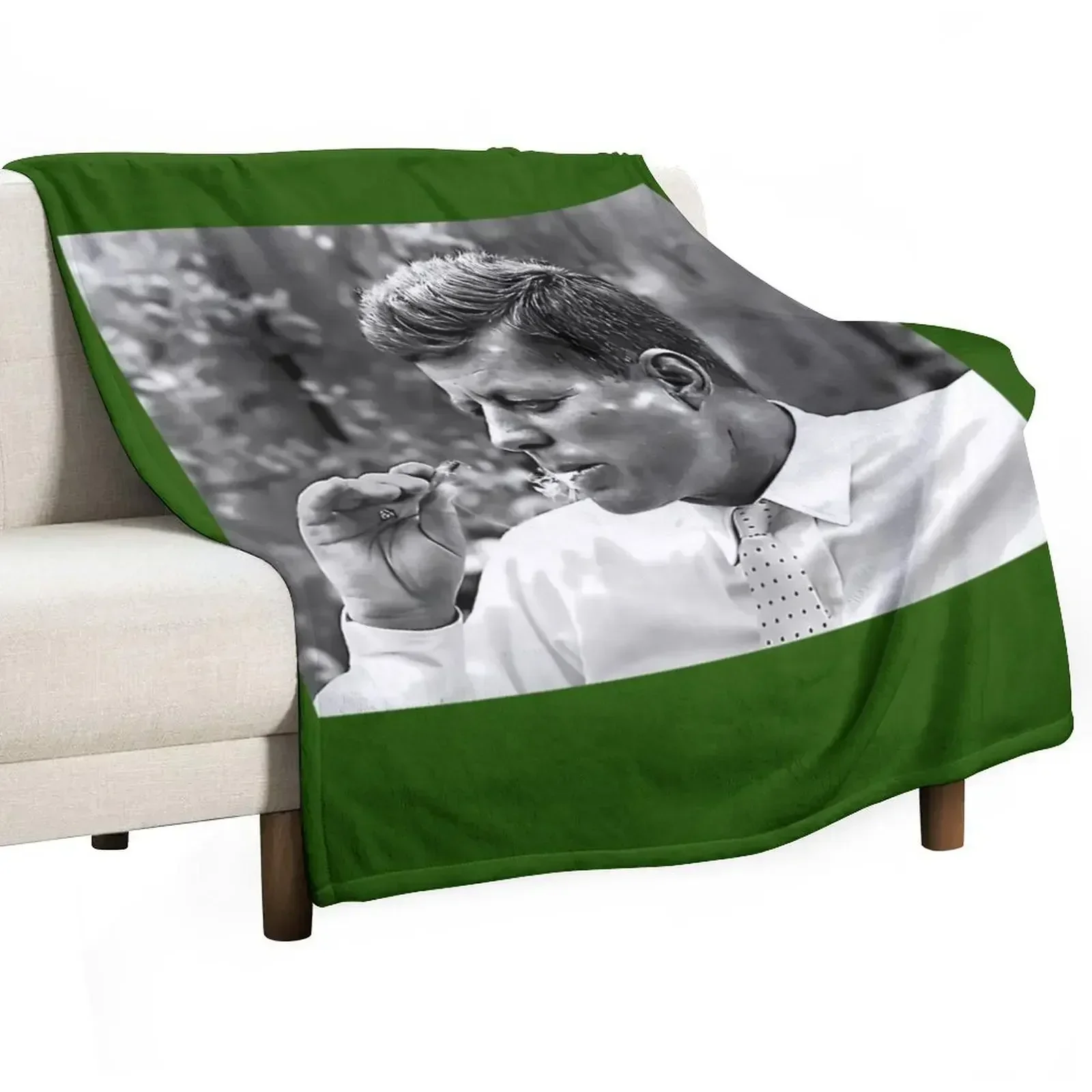 

JFK Smoking Throw Blanket Winter beds Moving Blankets