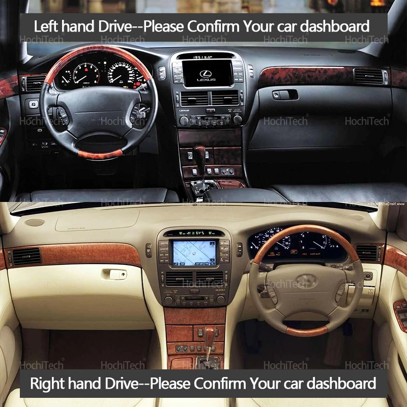 For Lexus LS430 2002 2003 2004 2005 Car-styling Suede Leather Black Dashmat Dashboard Cover Pad Dash Mat Carpet Accessories