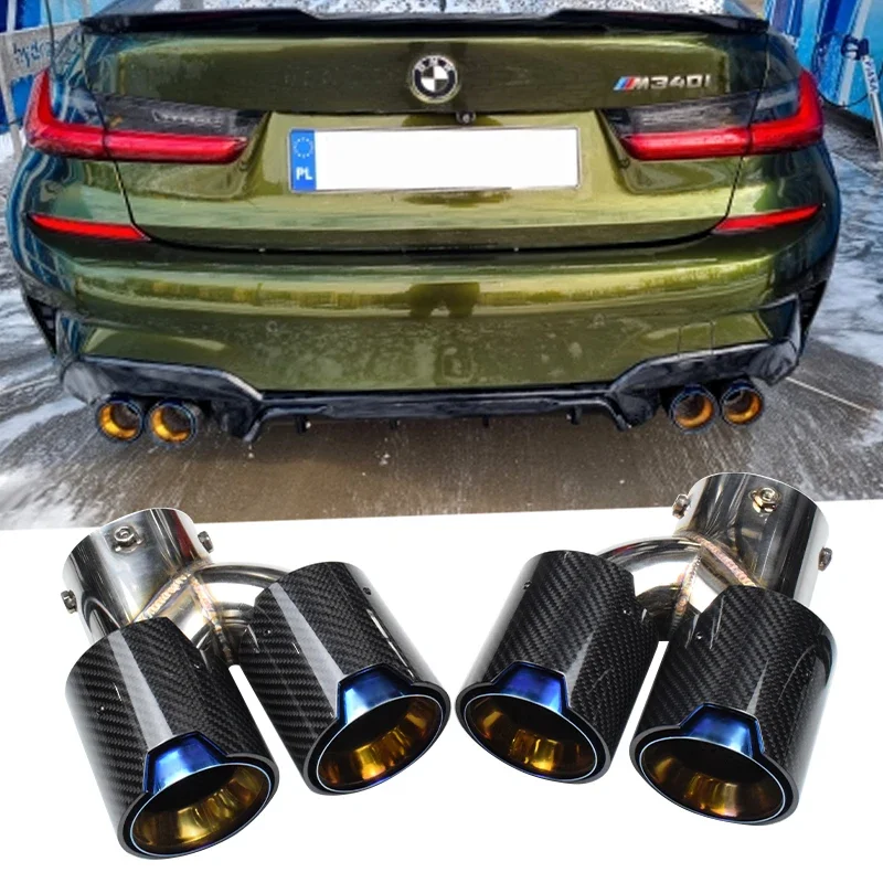 

Carbon Fiber Exhaust Tip For BMW G23 M440i G20 G21 M340i G42 M240i 2021 2022 Dual M Exhaust Exhaust System MPE Nozzle Muffler