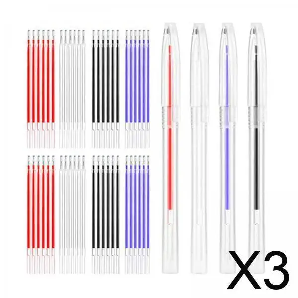 

3x 4 Penne Colorate Con Pennarelli Cancellabili Termicamente, Pennarelli Di