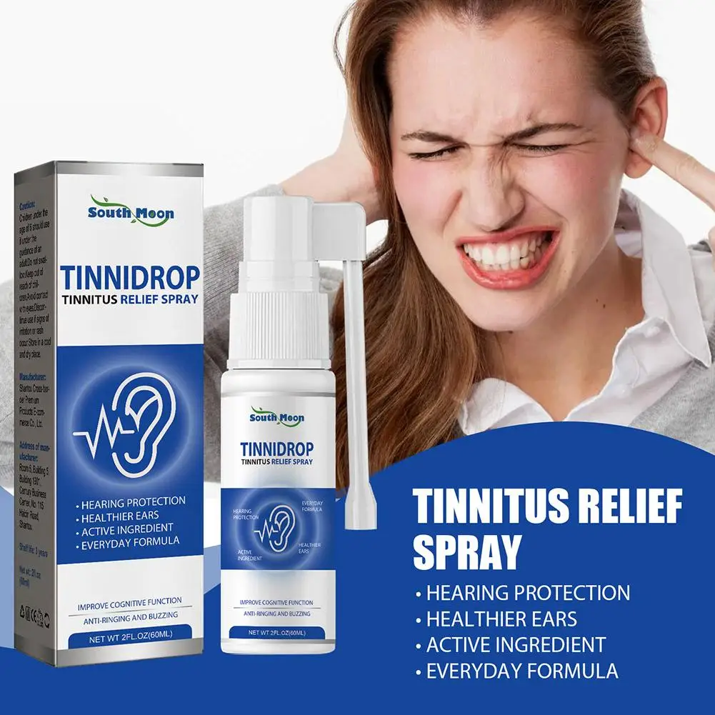 Tinnidrop tinnitus Reliefスプレー、耳リストドロップ、クリームイヤーッシュ、ヘルスケアイヤワックス、60 d1g6、1個