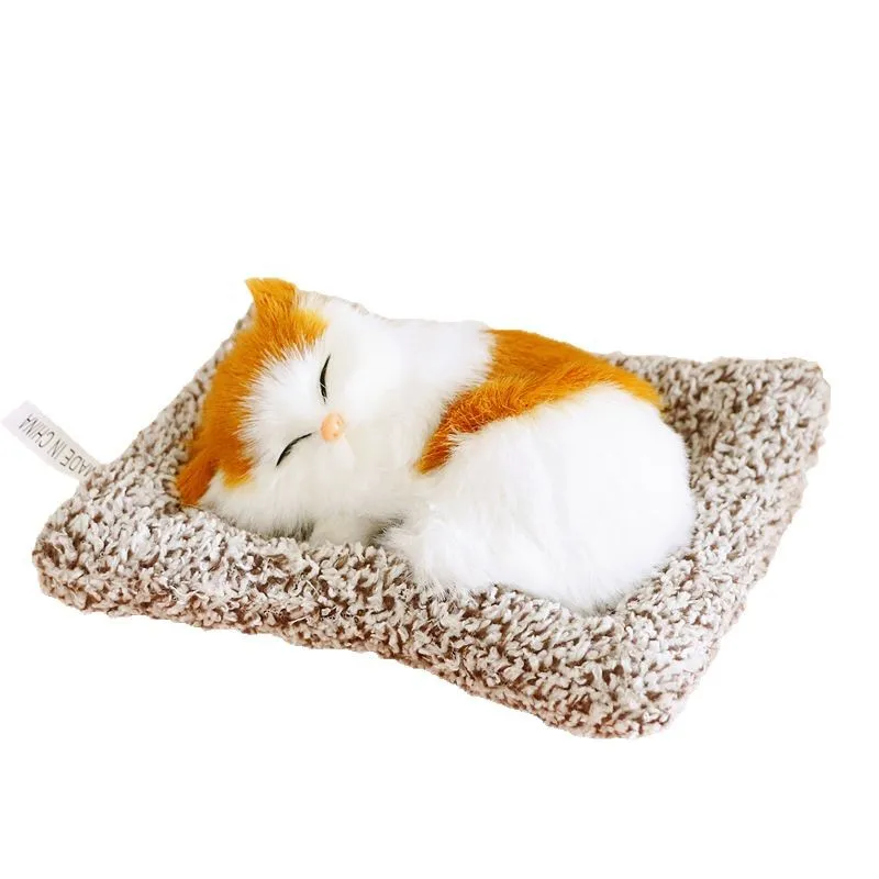 Small bamboo charcoal cat, activated carbon car ornament, plush toy, cute desktop decoration