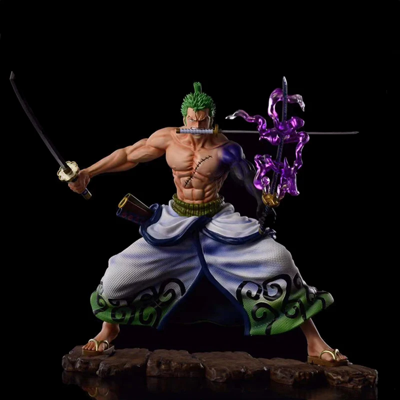 23cm One Piece Zoro Figure Wano Country Roronoa Zoro Sword Enma PVC Action Figures GK Statue Collection Model Toys for Kids Gift