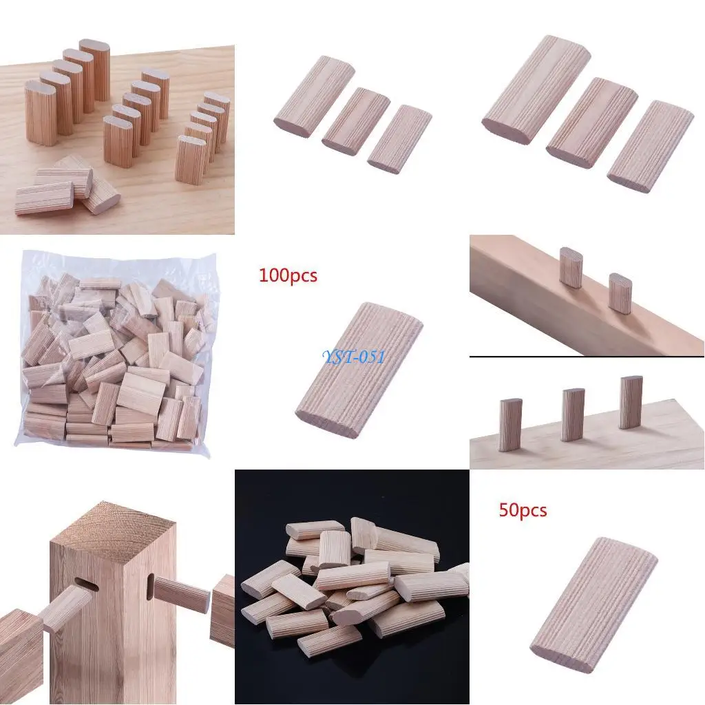 

E15A 50/100 Pcs 6/8/10mm Fluted Dowel Pins for Easier Insertion Straight Grooved Pins