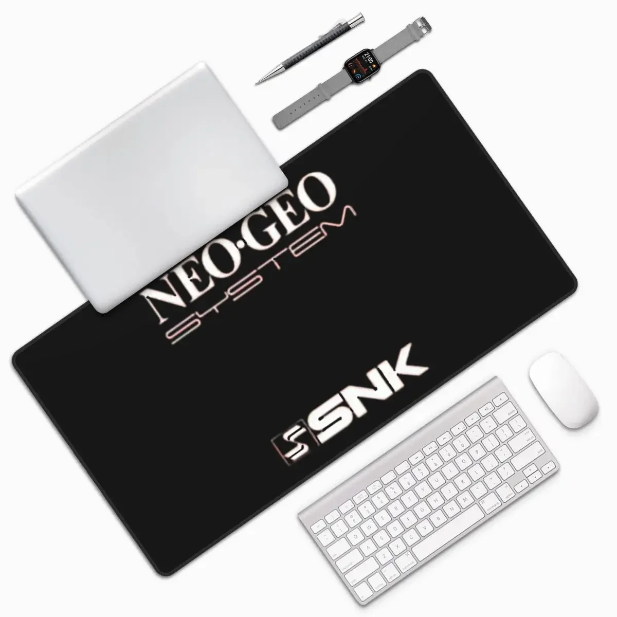 Neo Geo Logo Neogeo Arcade Large Mouse Pad Computer Keyboard Mouse Mat Gamer PC Laptop Desk Mat Office Accessories Table Mats