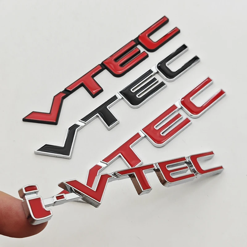 ثلاثية الأبعاد سيارة معدنية رسائل I VTEC شعار الخلفي الجذع الذيل شارة شعار الشارات لهوندا سيفيك أكورد جاز VEZEL اكسسوارات السيارات ملصق