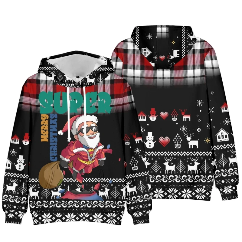 Christmas  Hoodie Long Sleeve Kids Men Women Hoodies Mexico Holiday Sweatshirts Unisex Hip Hop Streetwear Jacket