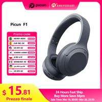 Picun F1 ANC Wireless Bluetooth 5.4 Hi-FI Audio Headphones 43dB Adaptive Noise Cancelling Headsets 40mm Driver 80H Playtime APP