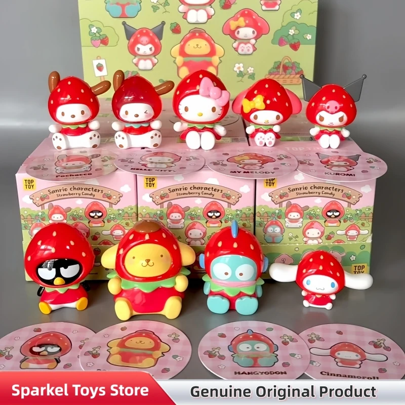

Genuine Sanrio Strawberry Candy Series Mini Pendant Blind Box Cute Figurine Backpack Charm Mystery Box Toys Birthday Gift