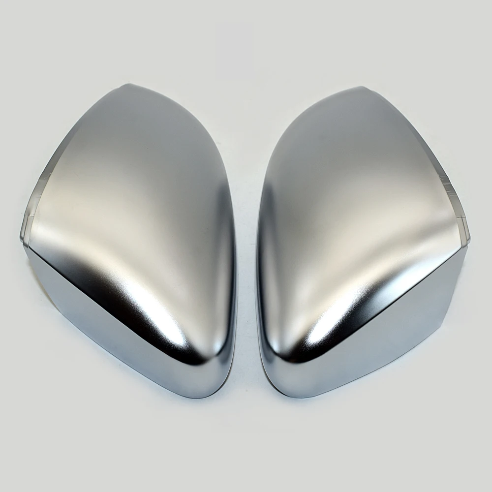 For Volkswagen VW Polo 6R 6C Side Wing Mirror Covers Caps Silver Matt chrome Brushed Aluminum 2010 2011 2012 2013 2014 2016 2017