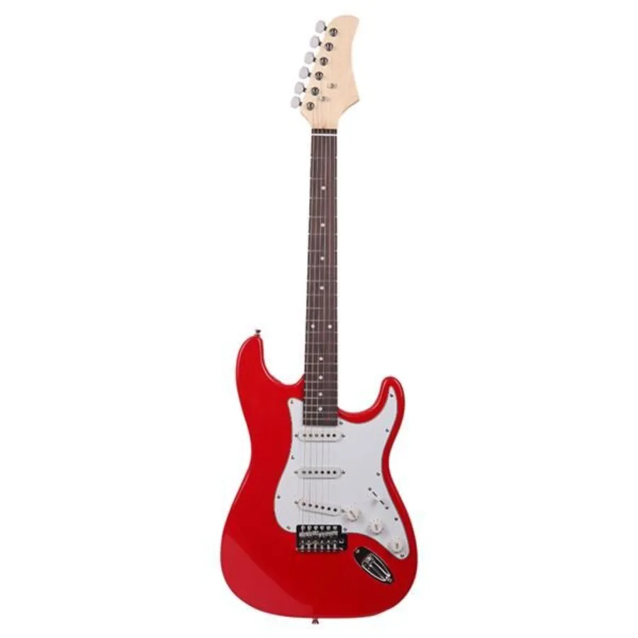 Rosewood Fingerboard Electric Guitar with Shoulder Strap Guitar Bag Picks Cord Hex Wrench Re