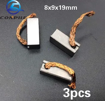 차량 자동차 트럭 히터 송풍기 팬, 자동차 모터 탄소 브러시, 8x9x19mm, 3 개